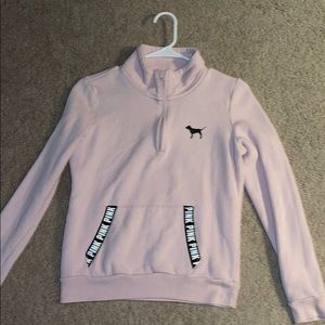 PINK half zip sweater